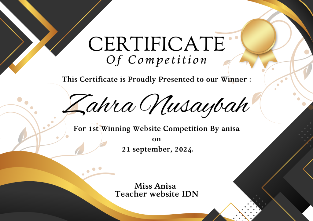 Black Gold Modern Elegant Certificate of Competition Certificate (1)